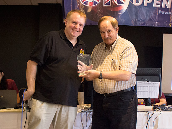 The Best EM award went to Terry Sullivan, accepted by Andrew Heighway