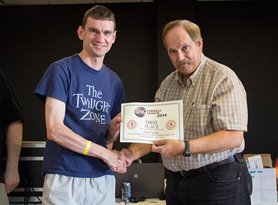 First place in the Northern region's B-Division, Carl Spiby