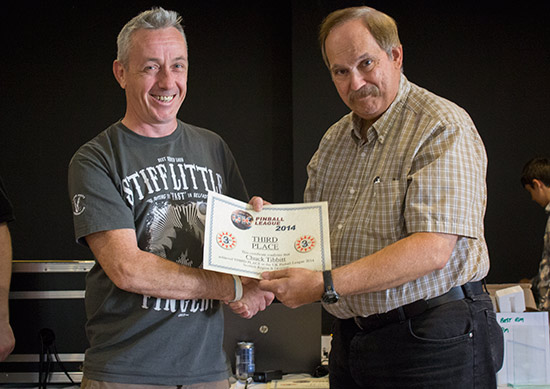 Third place, Chuck Tibbitt, accepted by John Higgins