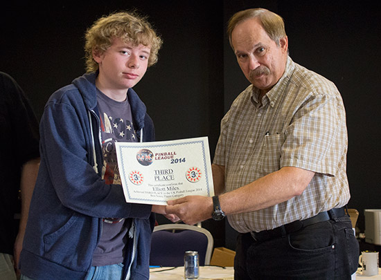 Third place, Elliot Miles