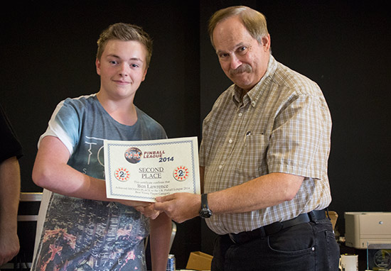 Second place, Benjamin Lawrence