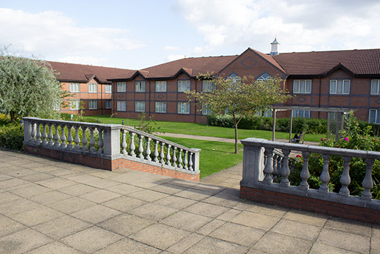 The hotel's grounds