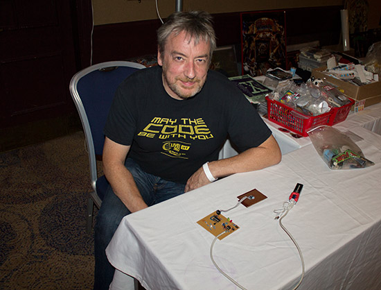 David demonstrates an electronic tilt/level sensor