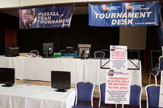 The equipment arrives for the tournament area