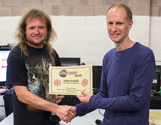 Winner of the A Division, Andy Foster