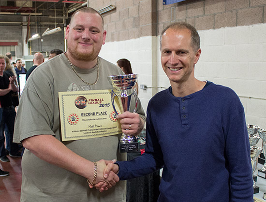 Second place in the A Division, Matt Vince