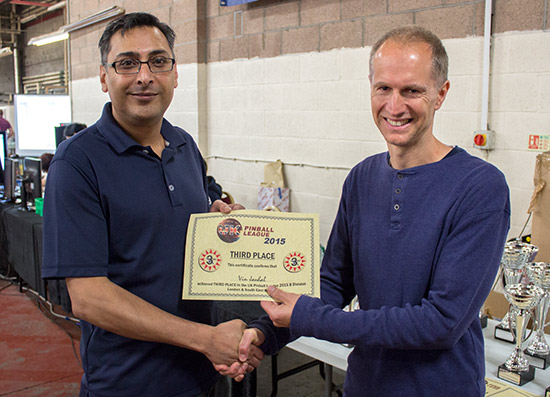 Third place in the B Division, Vin Jauhal