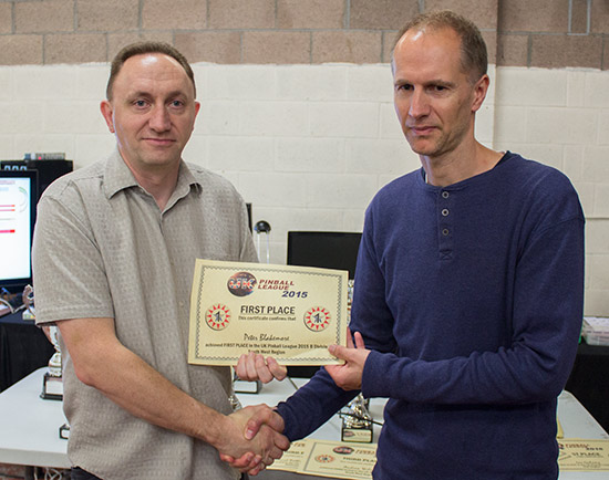 First place in the B Division, Peter Blakemore