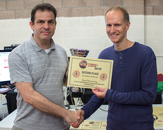 Second place in the A Division, David Mainwaring
