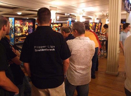 Teams playing in the UK Pinball Team Tournament