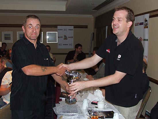 Stan Simpson picks up his award
