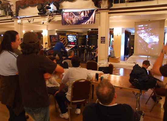 The crowd watch Dirk build up an unassailable lead