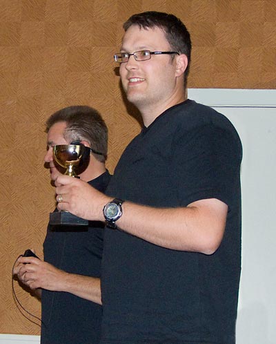 Nick Marshall collects the best game award