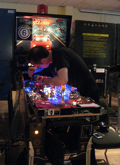 Richard Wade fixes the diverter on Getaway
