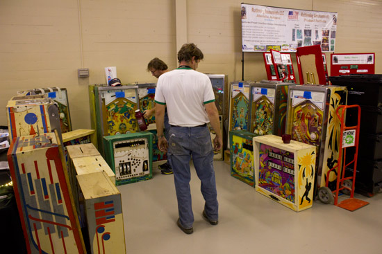 These assorted machines were for sale, though there was no name or contact details