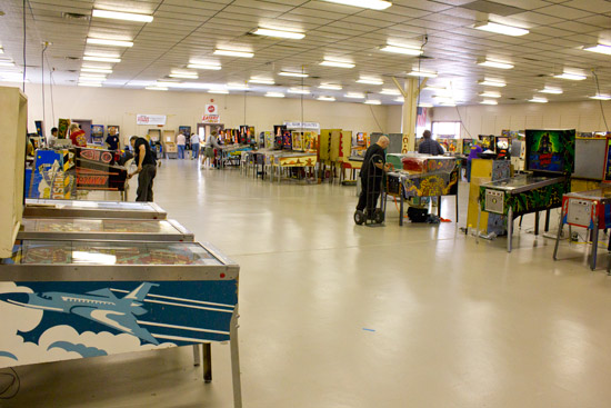 Setting up on Friday morning