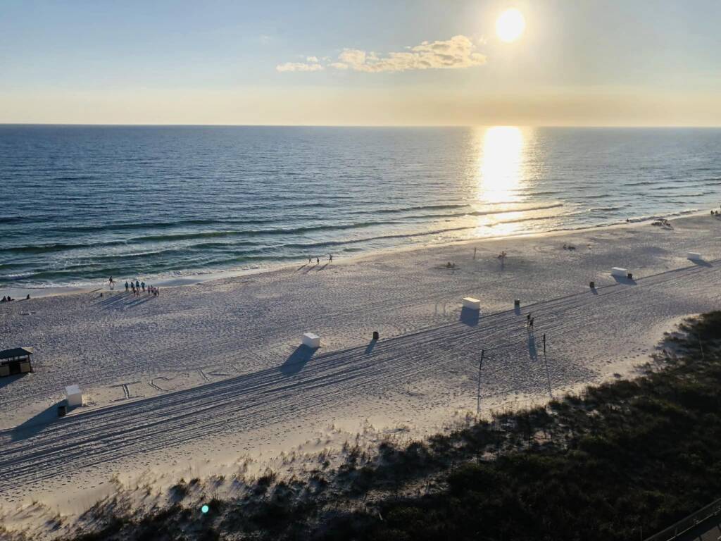 The Gulf of Mexico as viewed from our Edgewater Condo in Panama City Beach