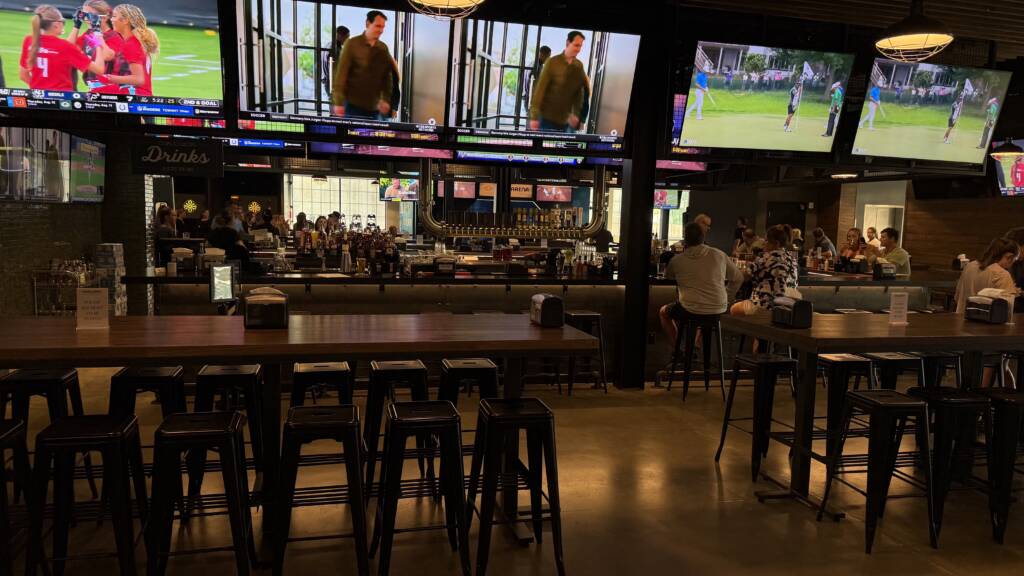The spacious Sports Bar area