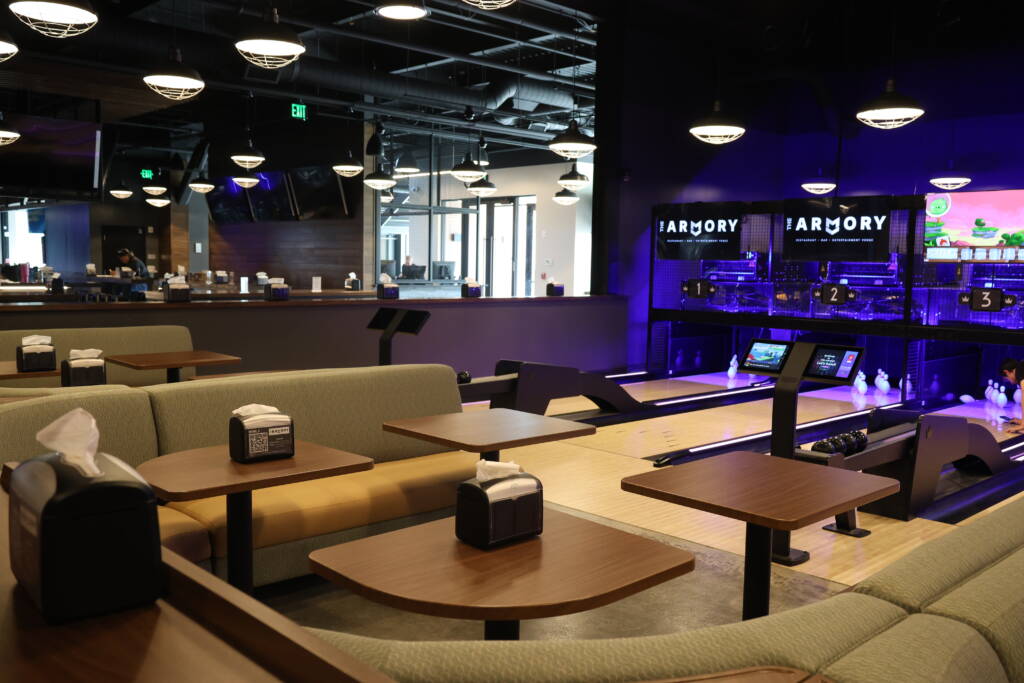 Laneside lounge areas