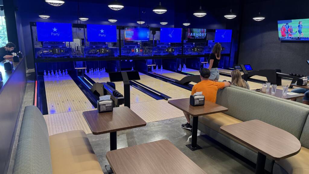 Brunswick Duckpin Social lanes