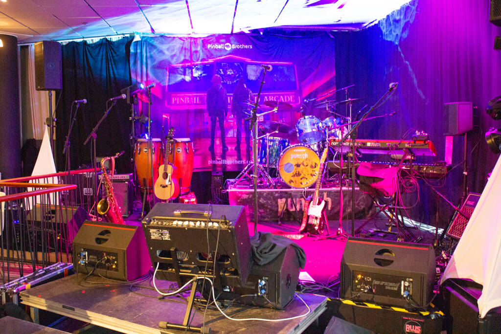 The stage where the band will play from 8pm