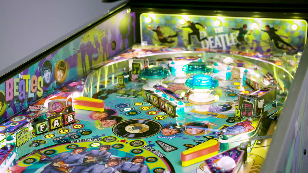 The playfield for The Beatles: BeatleMania Pinball