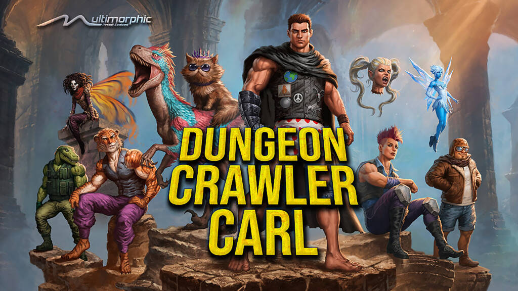 The backbox title artwork featuring (L-R): Florin, Imani, Bautista, Mongo, Donut, Carl, Samantha, Katia, Elle & Louis