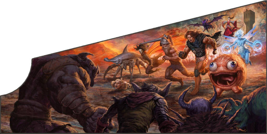 Right side Dungeon Crawler Carl cabinet artwork