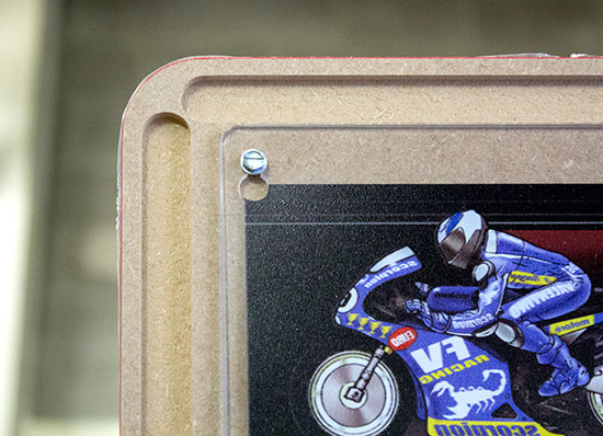 Backbox front panel mountings