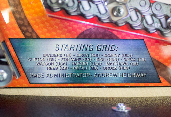Design credits in the left outlane