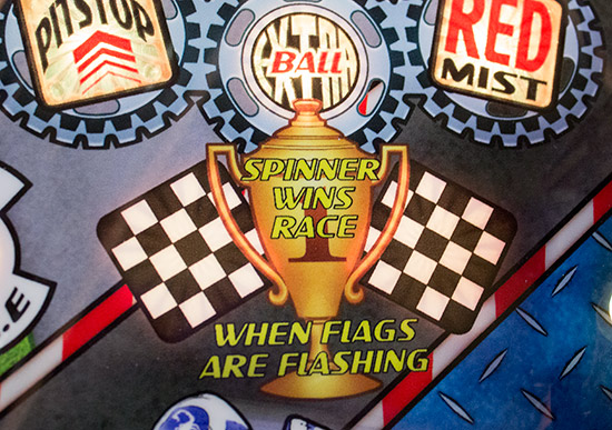 Shoot the spinner in the centre lane to win a race