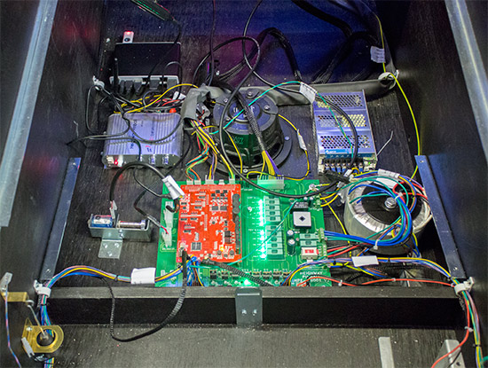 Inside the cabinet