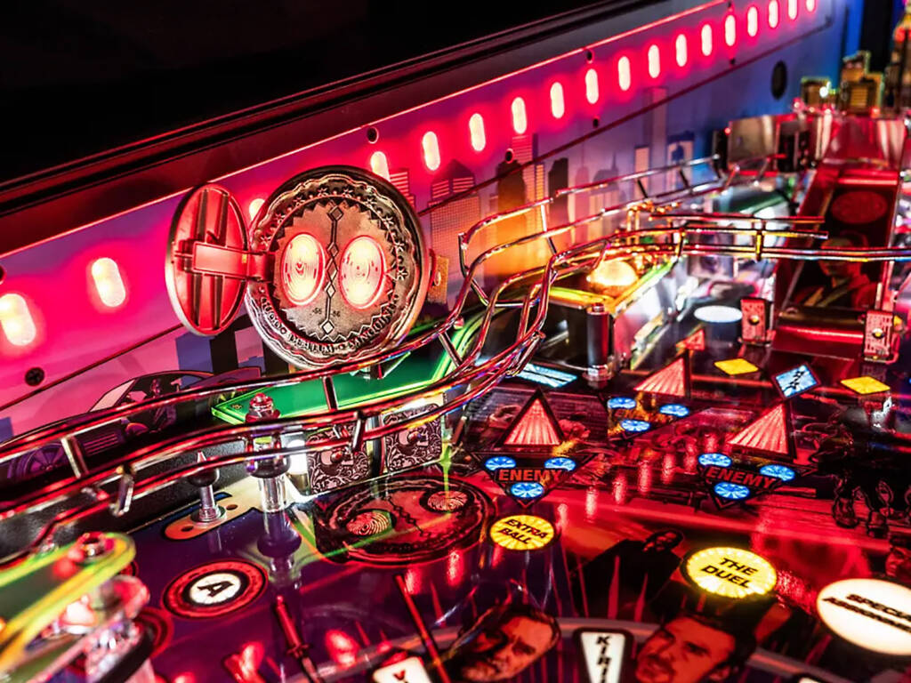 The Expression lighting turns the playfield red