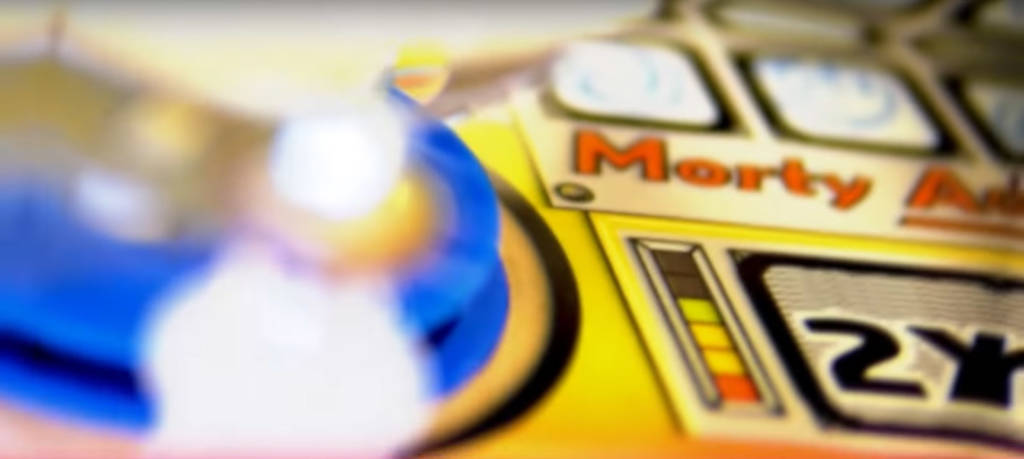 A frame from the teaser video showing a piece of playfield art