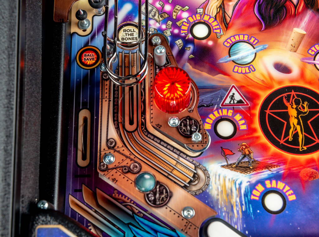 The bottom-left of the playfield