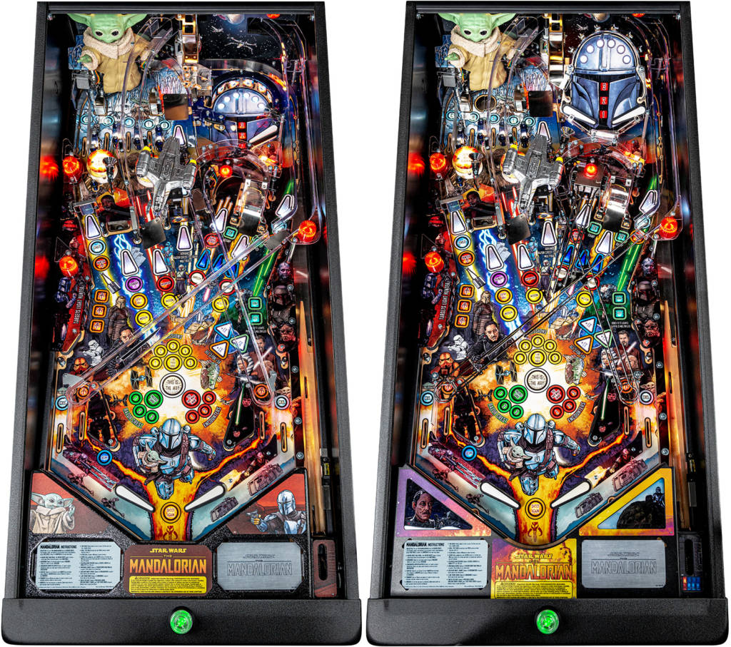 The Pro (left) and Premium (right) playfields