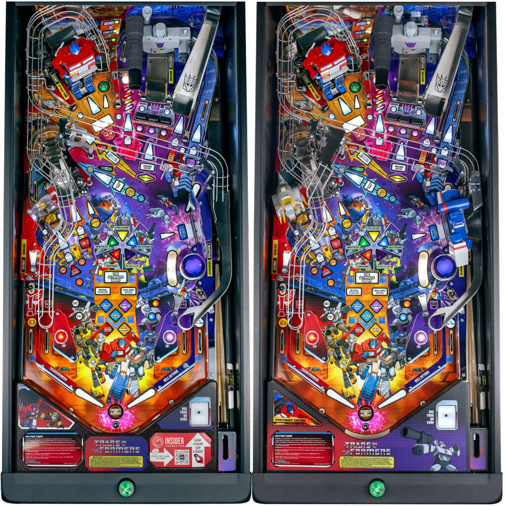 The Pro (left) versus the Premium playfields