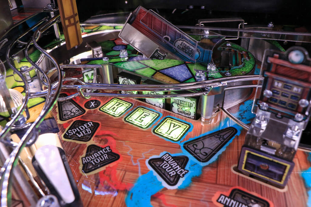 The K-E-Y drop targets and upper mini-flipper