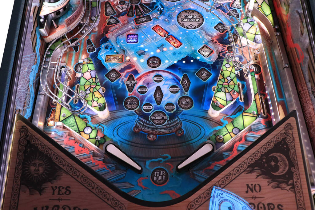 The bottom of the playfield