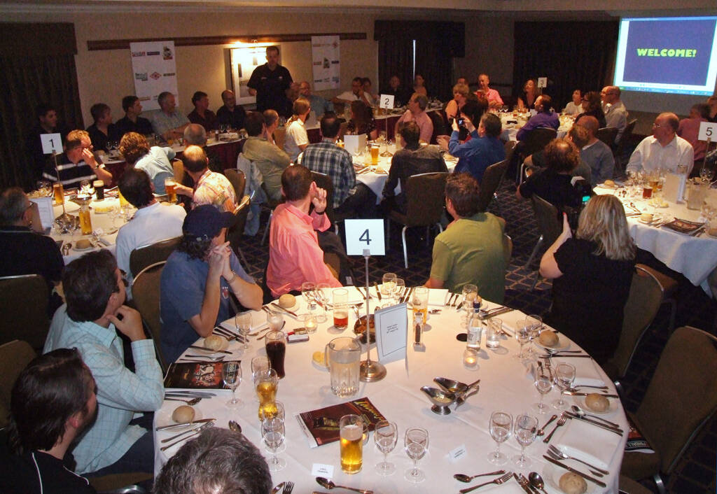 The UK Pinball Show awards dinner in 2008