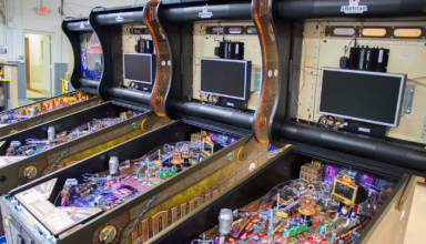 Houdini machines under test at the American Pinball factory