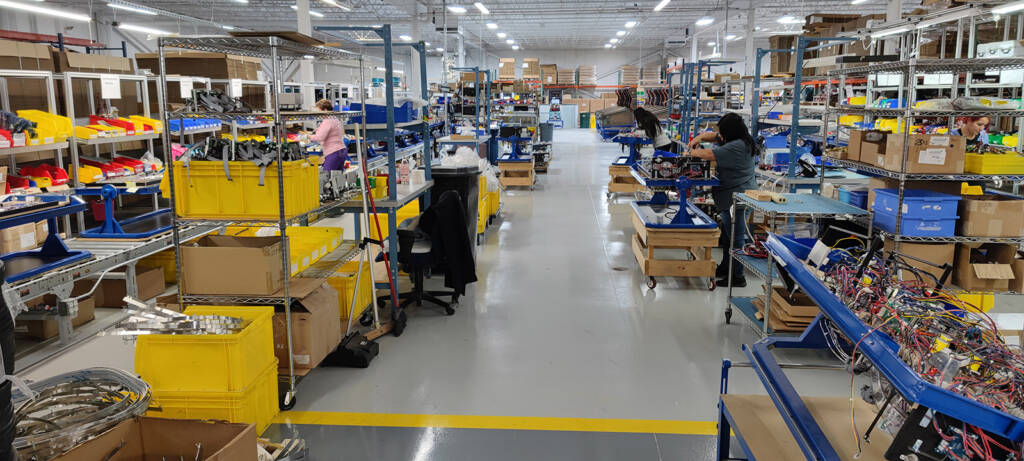 Inside the manufacturing area