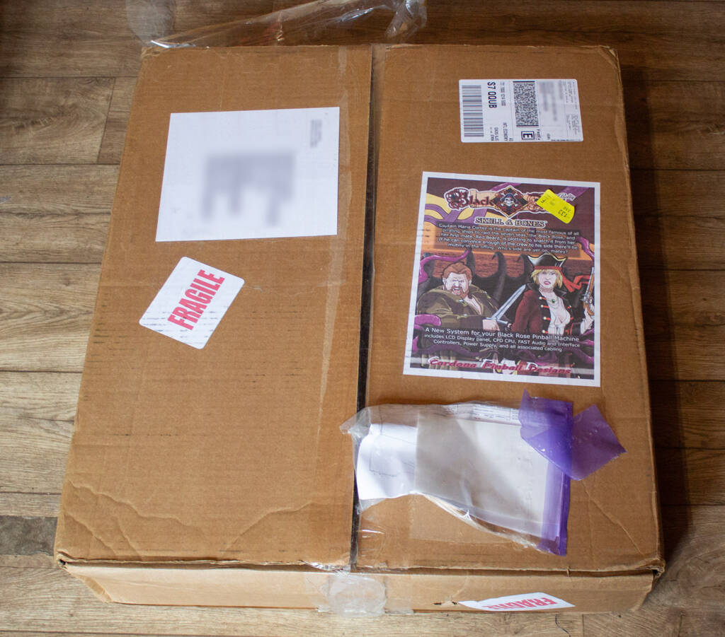 The kit packaging from Cardona Pinball