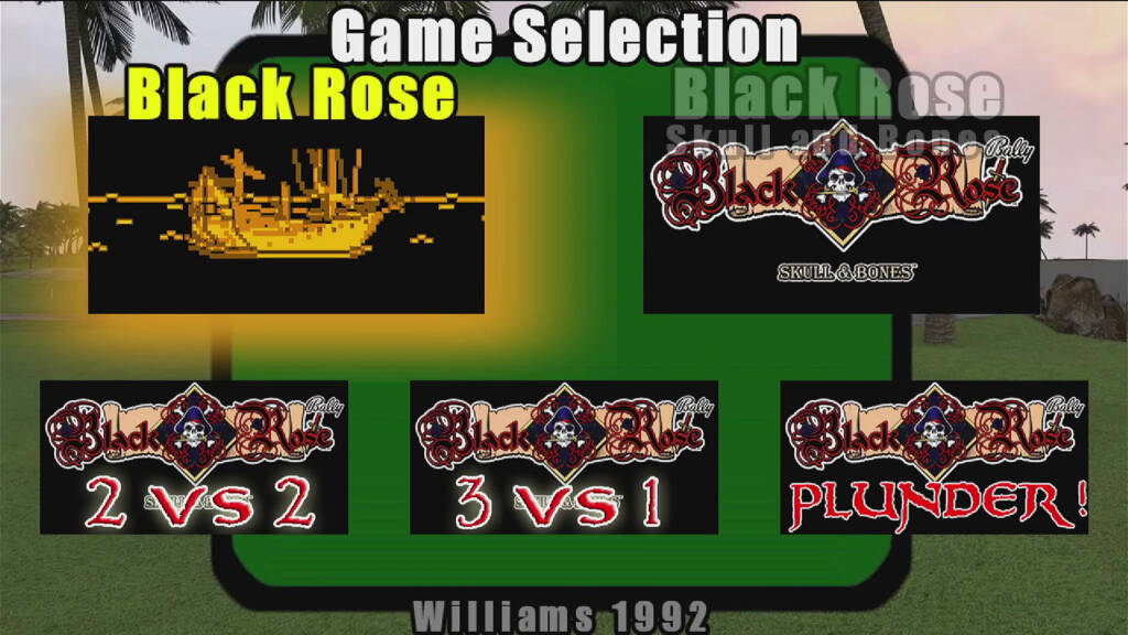 The game selection menu