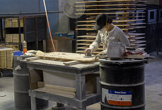 Sanding down a playfield