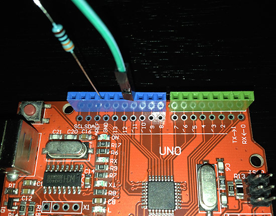 LED connections to the UNO
