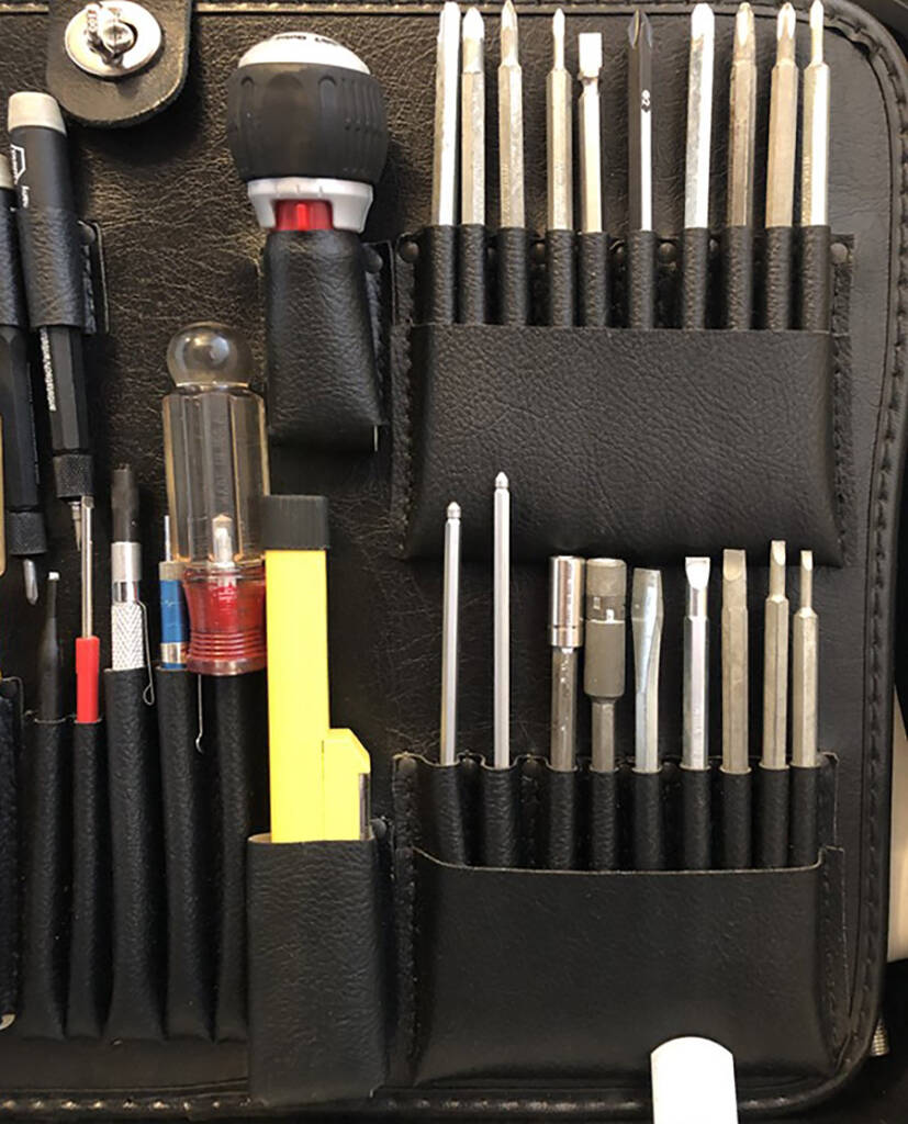 Assorted screwdriver bits and adaptors