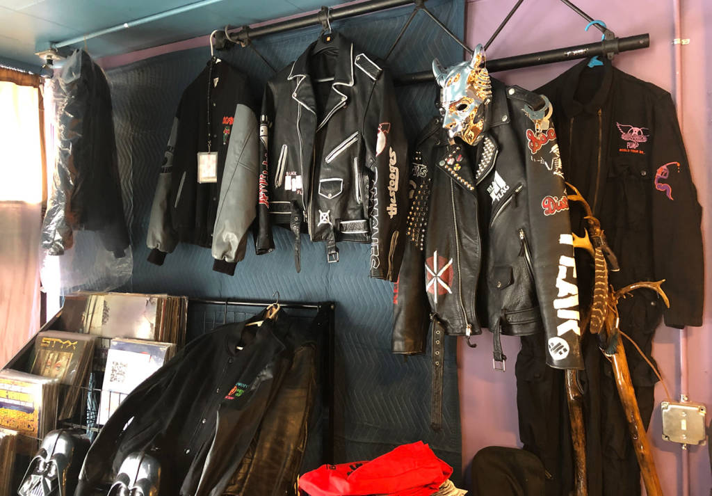 Some of the band merchandise for sale