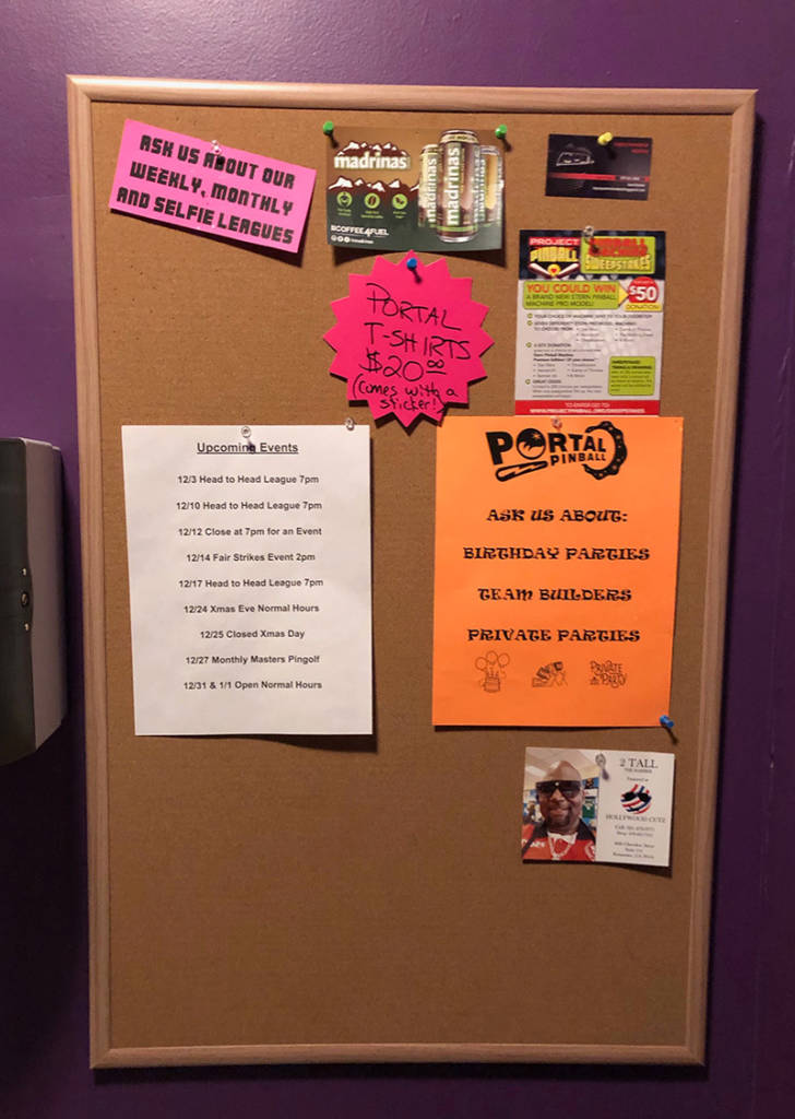 The noticeboard for upcoming events