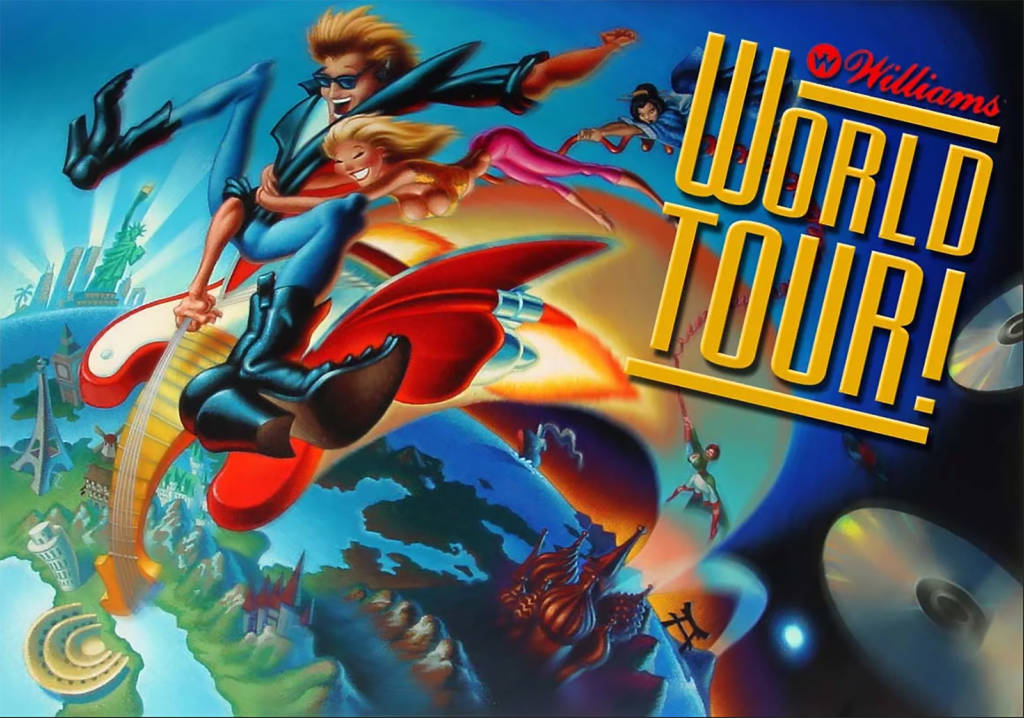 The completed World Tour backglass artwork